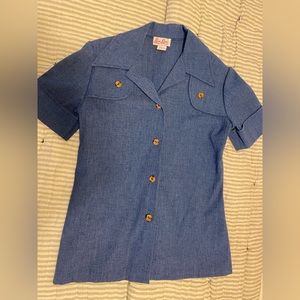Vintage Lisa Linn Chambray Blouse